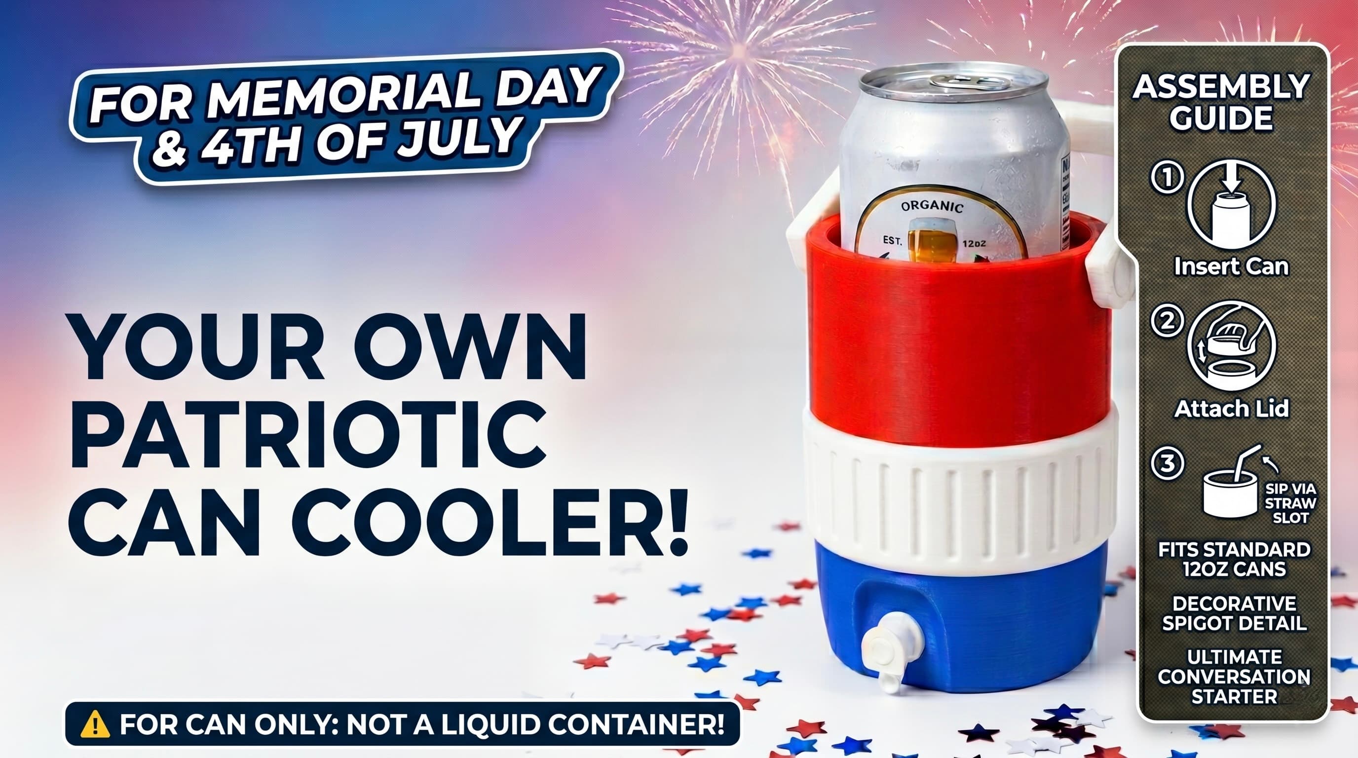 The Coolor Koozie - Patriotic Edition